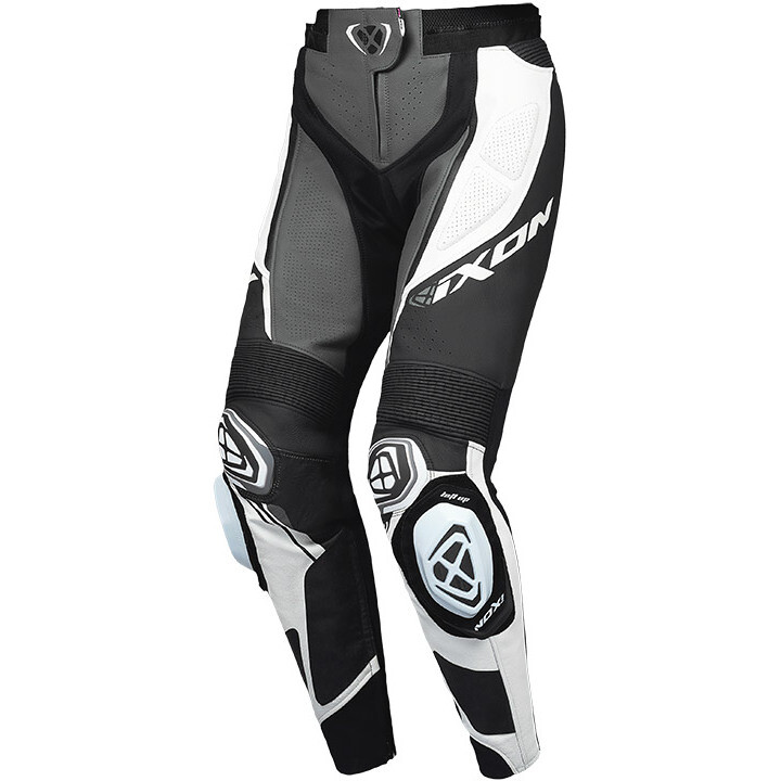 Ixon VORTEX 3 PT L Pantalon de moto en cuir pour femme Noir Anthracite Blanc