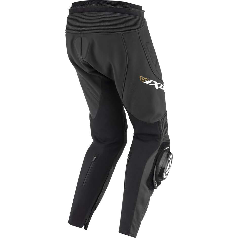 Ixon VORTEX 3 PT L Women's Leather Motorcycle Pants Black White Gold