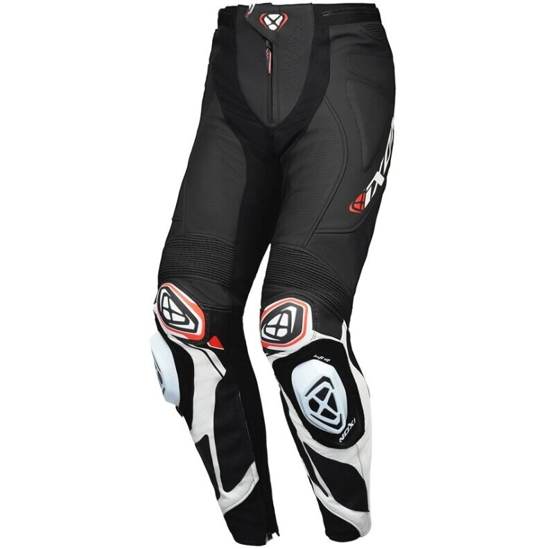 Ixon VORTEX 3 PT Leather Motorcycle Pants Black White