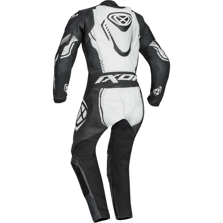 Ixon VORTEX JR Combinaison de moto professionnelle en cuir noir blanc