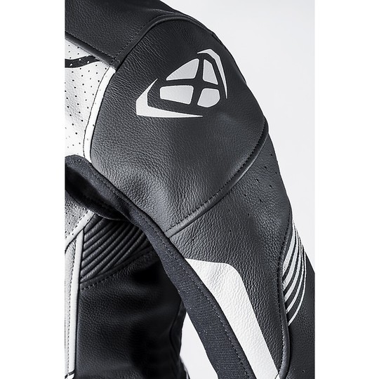 Ixon VORTEX JR Professional Leather Motorcycle Full Suit Black White