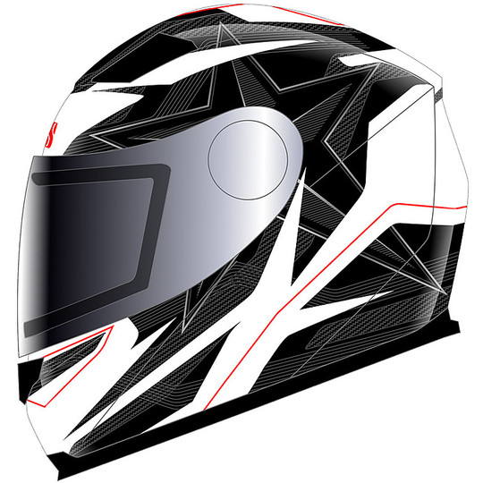 IXS 135 KID 2.0 Full Face Motorcycle Helmet White Black Red