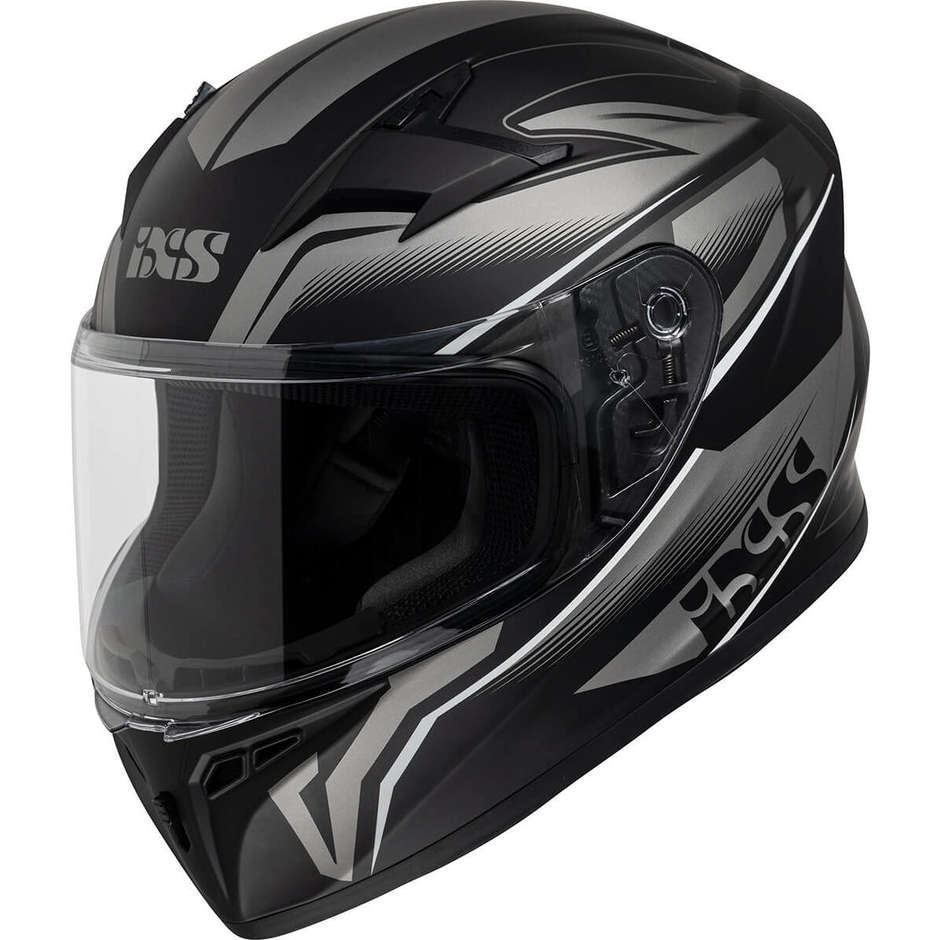 Ixs 136 2.0 Kid Integral Motorcycle Helmet Black Matt Gray