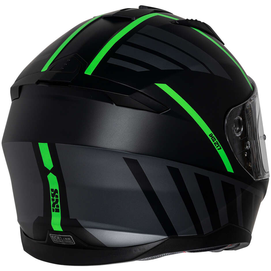 iXS 217 2.0 Integral Motorcycle Helmet Matt Black Green