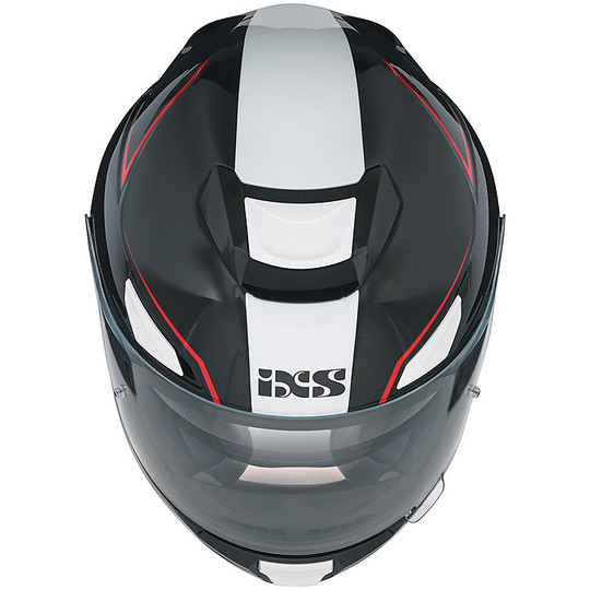 IXS 315 2.1 Full Face Motorcycle Helmet Black White Red