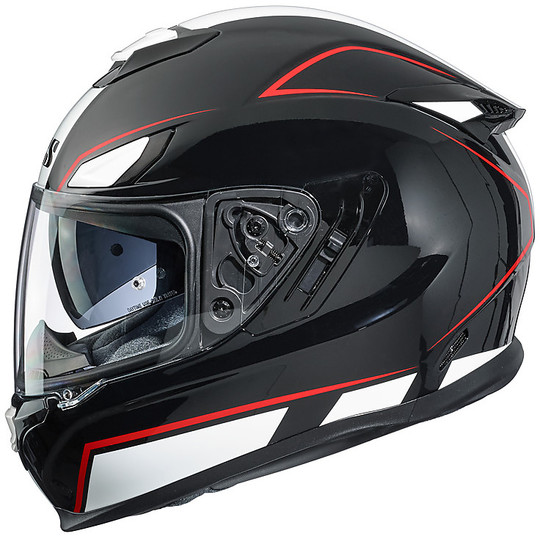 IXS 315 2.1 Full Face Motorradhelm Schwarz Weiß Rot