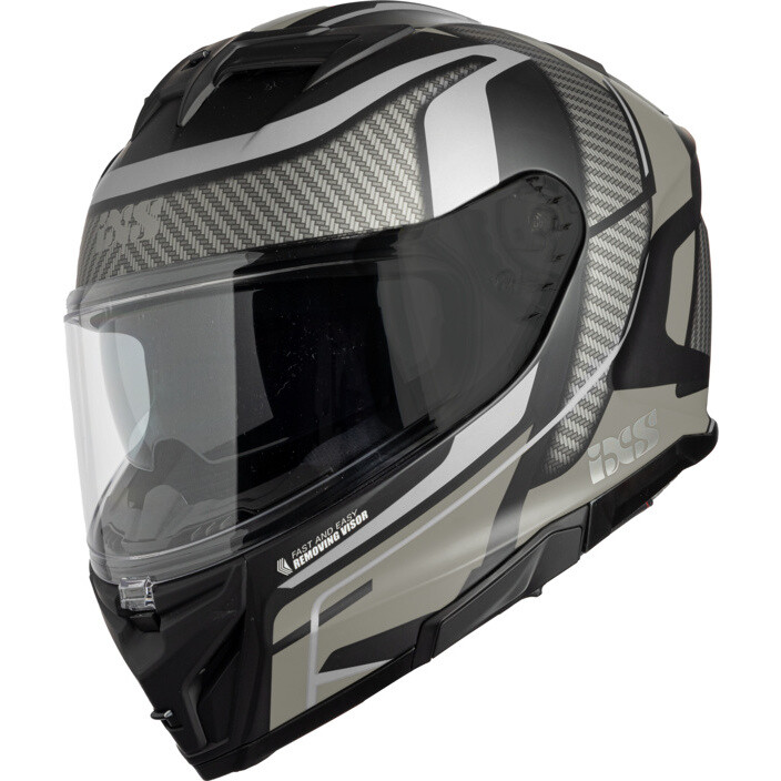 Ixs 912 SV 2.0 BLADE Full Face Motorcycle Helmet Black Silver For