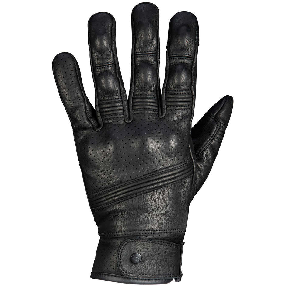 Ixs BELFAST 2.0 Black Leather Motorcycle Gloves