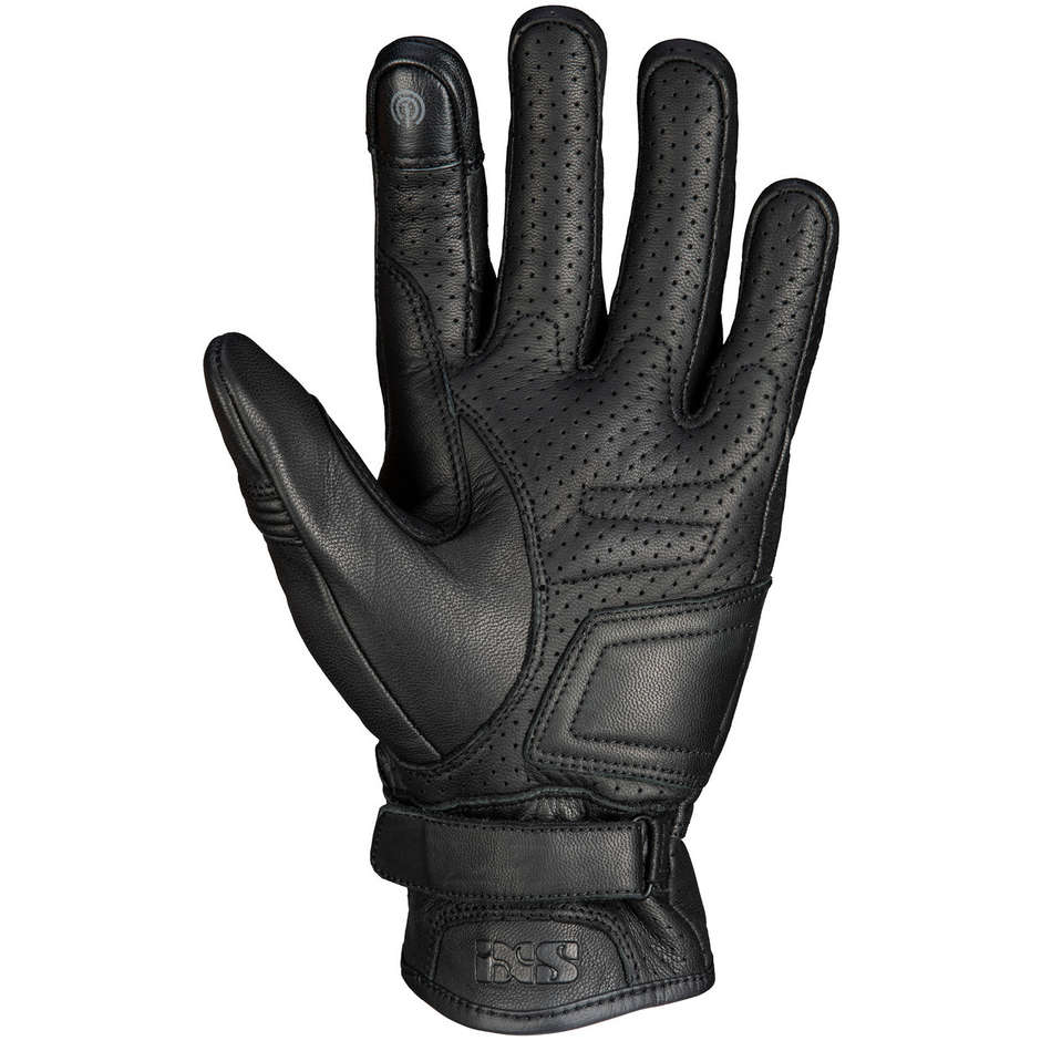 Ixs BELFAST 2.0 Black Leather Motorcycle Gloves