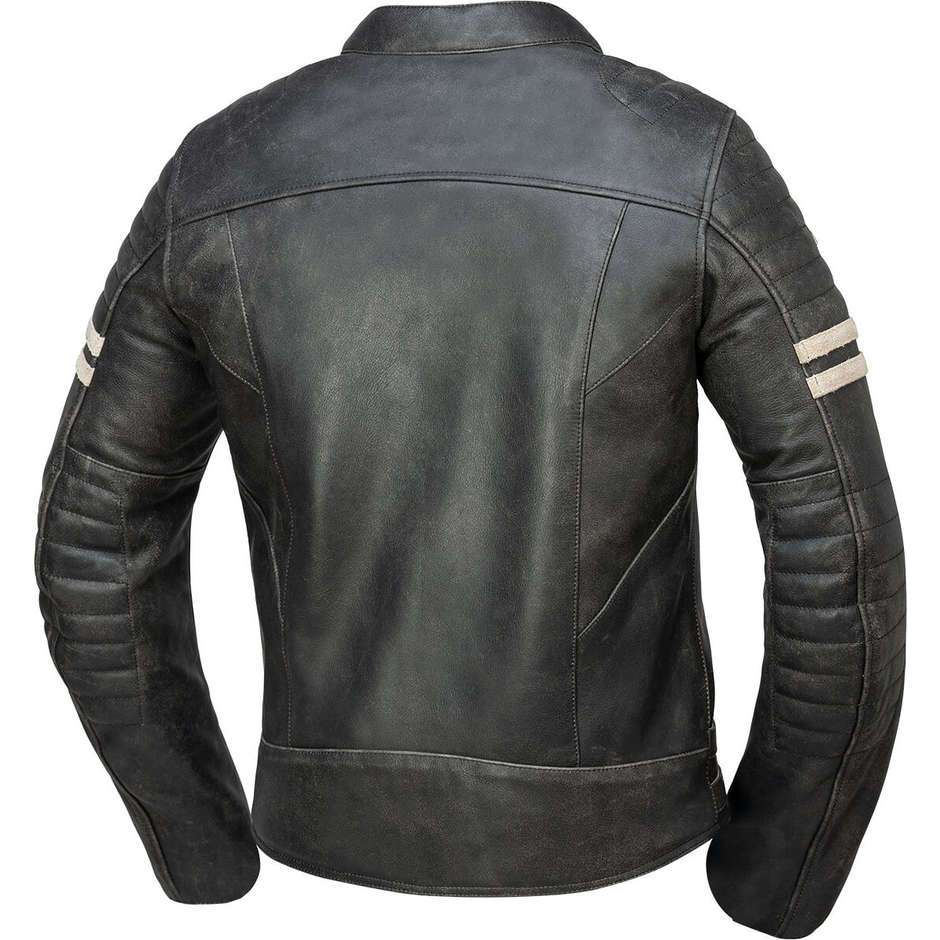 Ixs CLASSIC LD ANDY 48H Black Leather Motorcycle Jacket