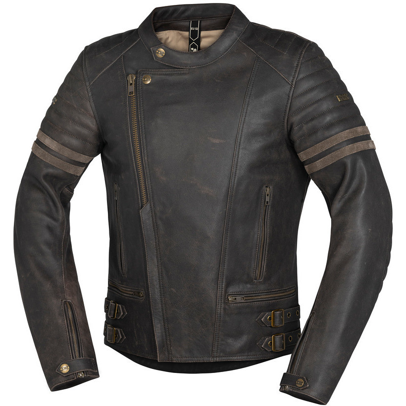 Ixs CLASSIC LD ANDY 50H Brown Leather Motorcycle Jacket