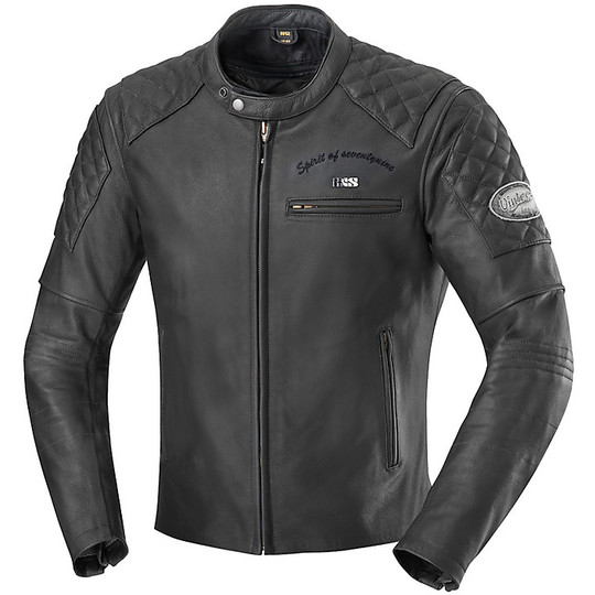 Ixs Eliott Black Leather Motorcycle Jacket