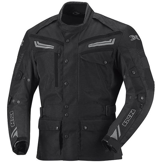 IXS Evans Black Fabric Motorcycle Jacket