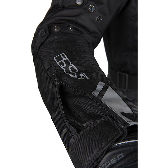 IXS Evans Motorradjacke aus schwarzem Stoff