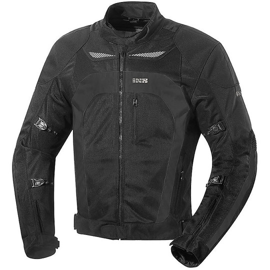 IXS Everton Perforated Fabric Motorcycle Jacket Noir