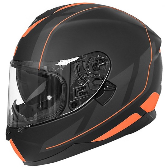 IXS iXS 1100 2.0 Full Face Motorcycle Helmet Black Matt Orange