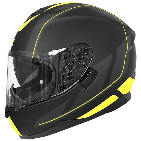 IXS iXS 1100 2.0 Full Face Motorcycle Helmet Black Matte Yellow
