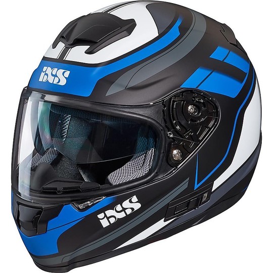 IXS iXS 215 2.0 Integral Motorradhelm Schwarz Weiß Blau