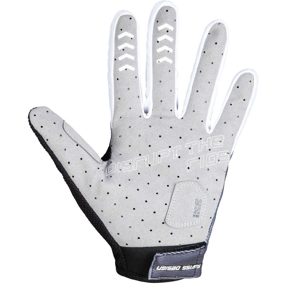 Ixs LIGHT AIR 2.0 Cross Enduro Motorcycle Gloves Gray White Black