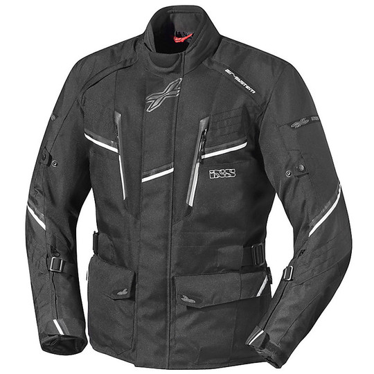IXS Malawi Black Fabric 4 Seasons Motorcycle Jacket