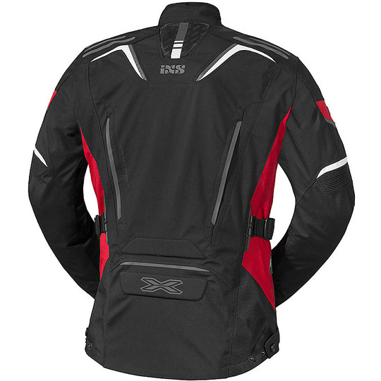 IXS Powells-ST Motorcycle Fabric Jacket 4 Seasons Black Red