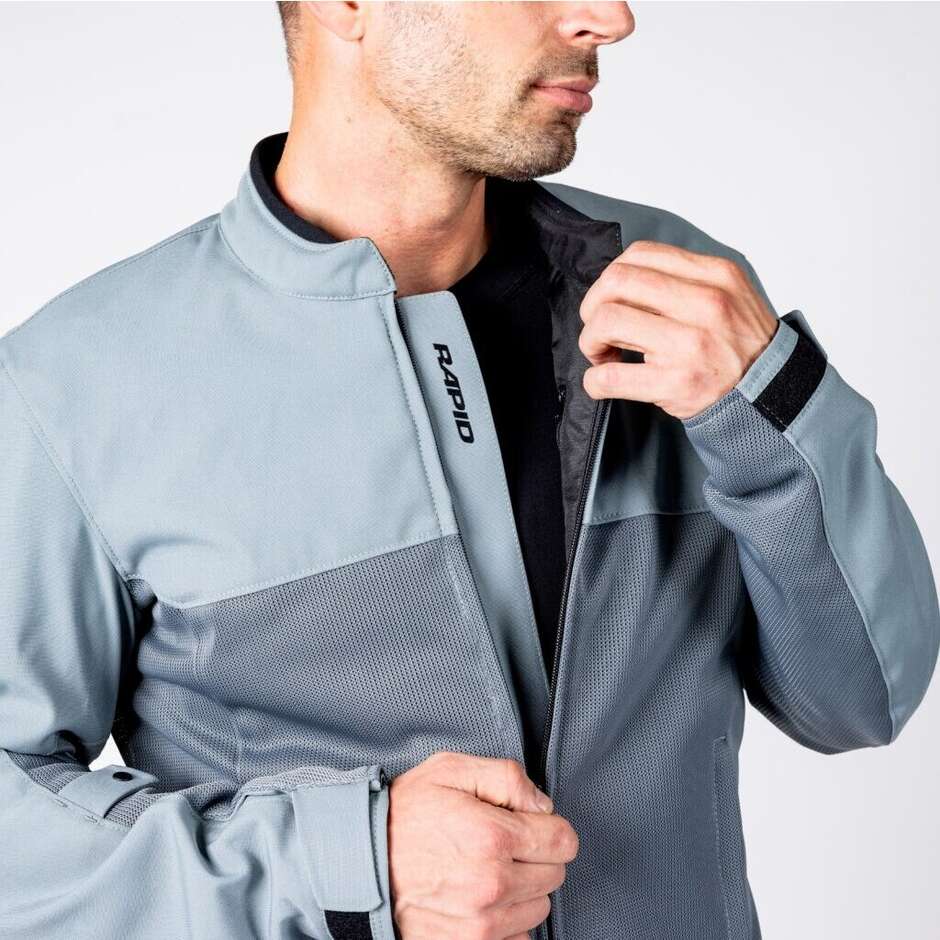 iXS Rapid-BigAir 1.0 Motorcycle Jacket Blue Grey