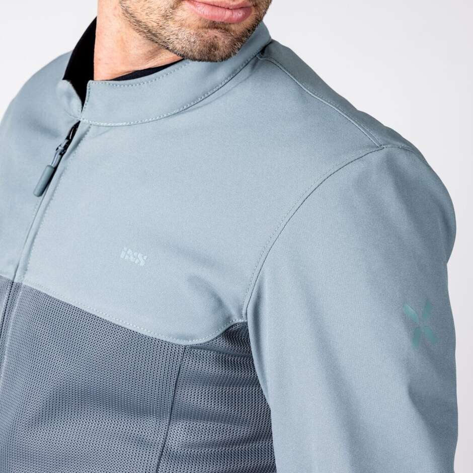 iXS Rapid-BigAir 1.0 Motorcycle Jacket Blue Grey