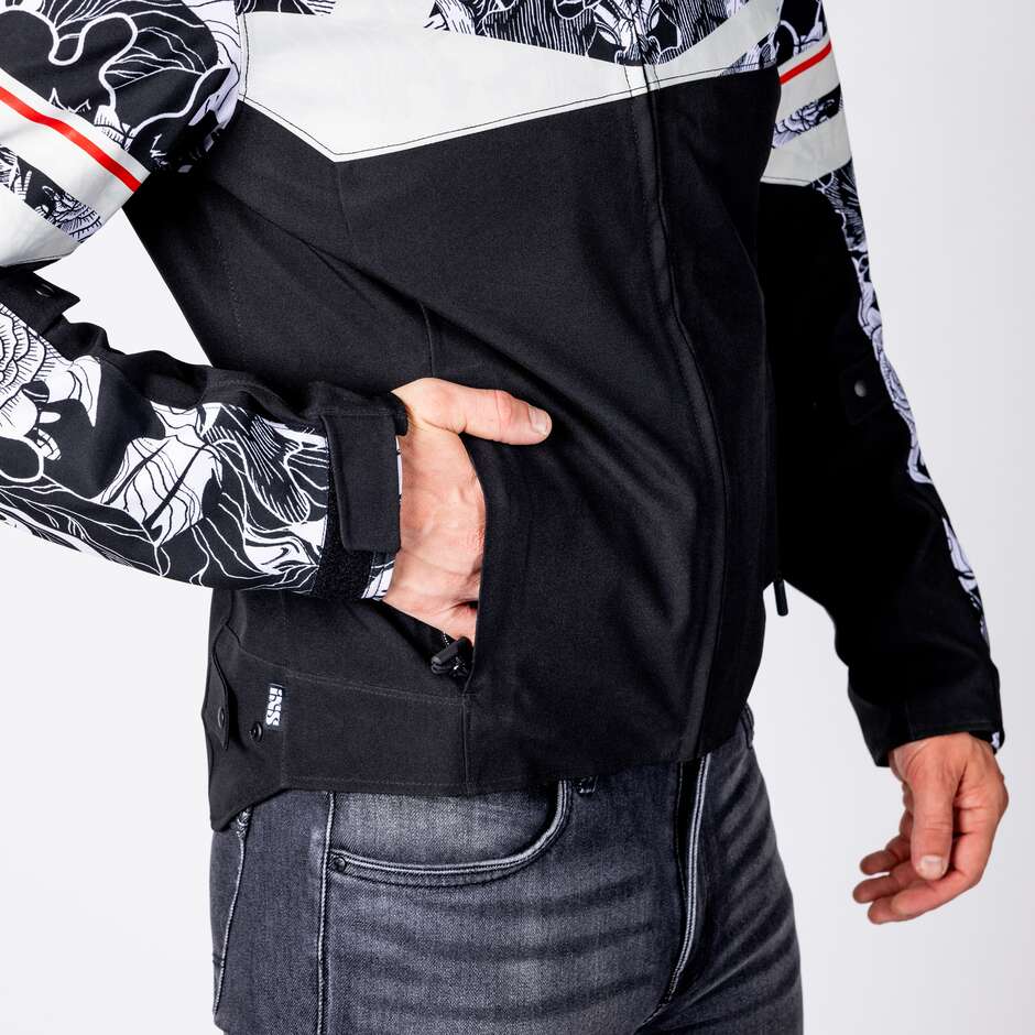 iXS Rapid-STX 2.1 Laminated Motorcycle Jacket Black - Cold Grey