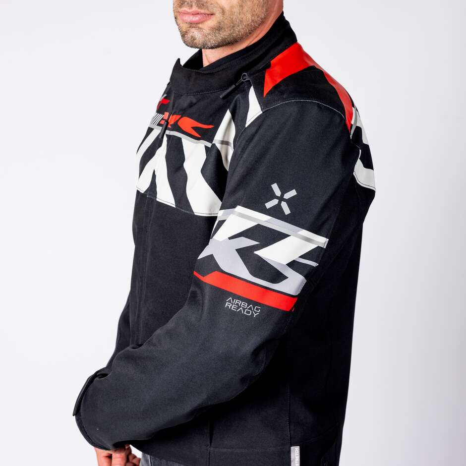 iXS Rapid-STX 2.1 Laminated Motorcycle Jacket Black - Red - Grey