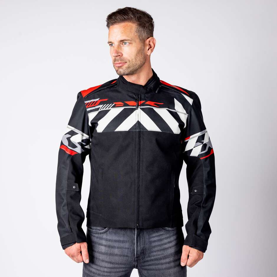 iXS Rapid-STX 2.1 Laminated Motorcycle Jacket Black - Red - Grey