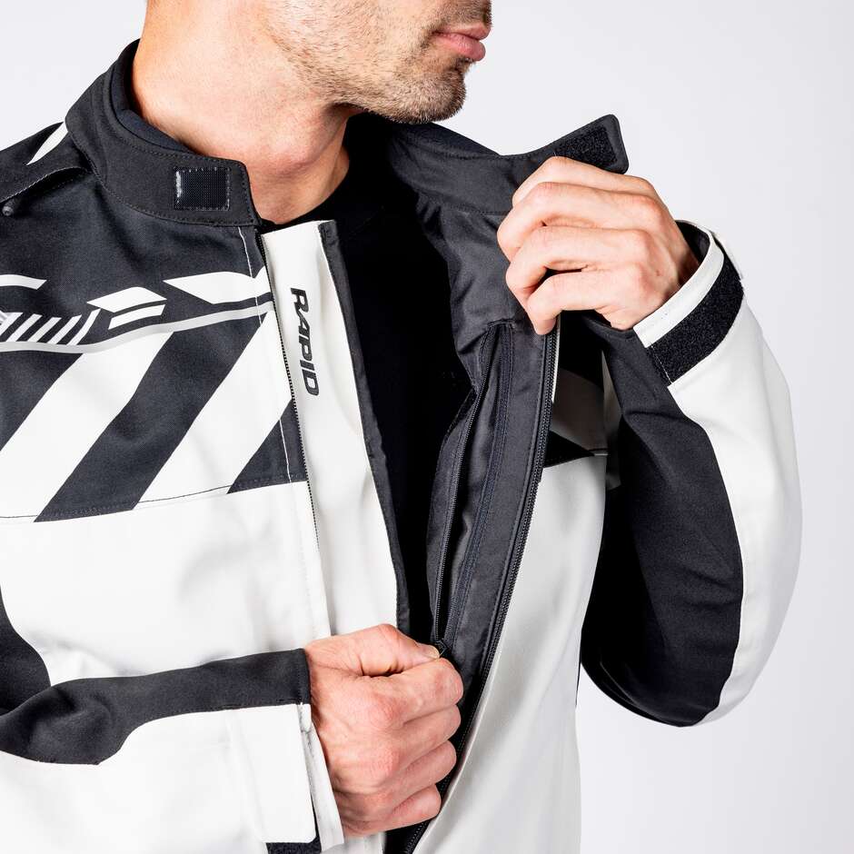 iXS Rapid-STX 2.1 Laminated Motorcycle Jacket Light Grey - Black