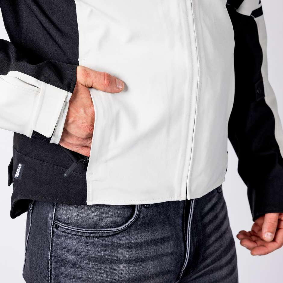 iXS Rapid-STX 2.1 Laminated Motorcycle Jacket Light Grey - Black
