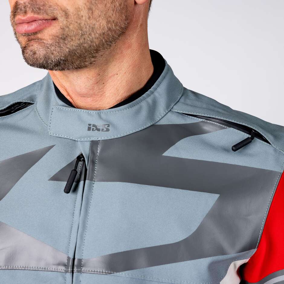 iXS Rapid-STX 2.2 Laminierte Motorradjacke Blau - Grau - Rot