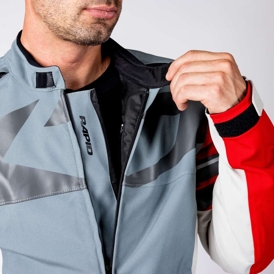 iXS Rapid-STX 2.2 Laminierte Motorradjacke Blau - Grau - Rot