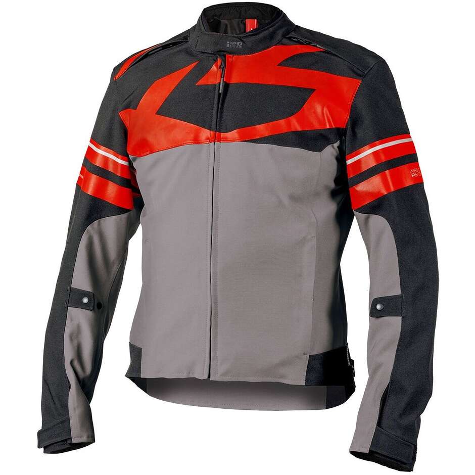 iXS Rapid-STX 2.2 Laminierte Motorradjacke Dunkelgrau - Schwarz - Rot