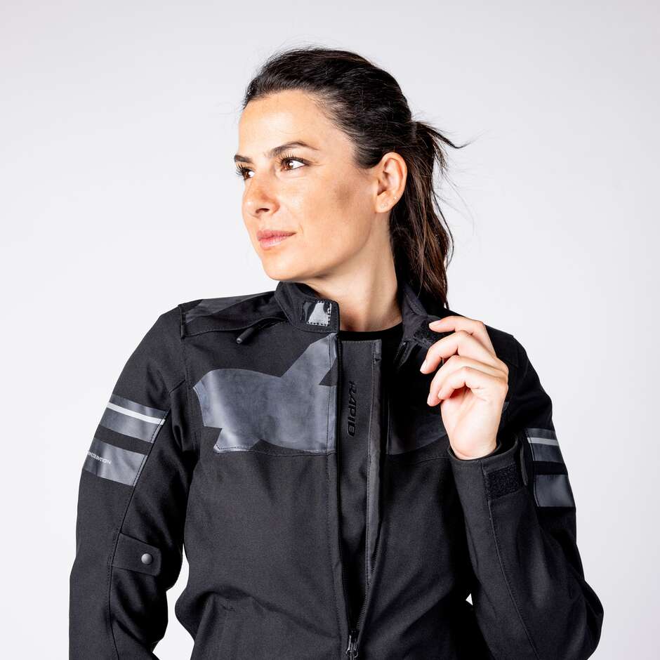iXS Rapid-STX 2.2 Women's Motorcycle Jacket Laminated Black