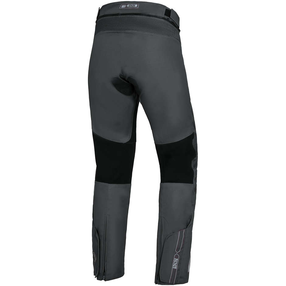 iXS Shortened Motorcycle Pants In TRIGONIS AIR Black Dark Gray Summer Fabric