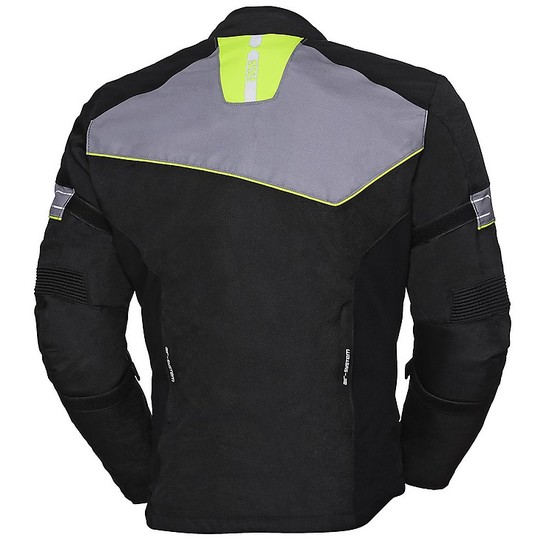 Ixs SPORT 5/8 ST Fabric Motorcycle Jacket Black Anthracite Yellow Fluo