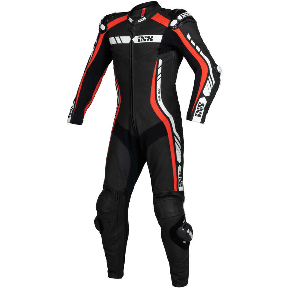 Ixs Sport LD RS-800 1.0 Professional Leather Motorcycle Suit Black Red White