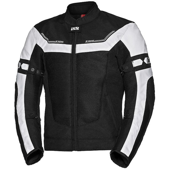 Ixs SPORT LEVANTE-AIR 2.0 Summer Fabric Motorcycle Jacket Black White