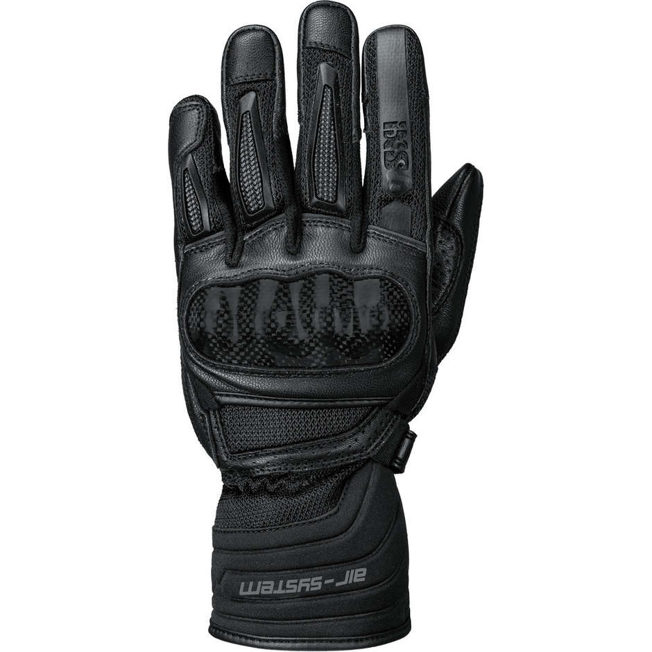Ixs Sport Motorcycle Gloves Leather and Perforated Fabric CARBON 4.0 Black