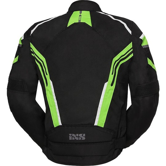 IXS Sport RS-400-ST Fabric Motorcycle Jacket Black Green
