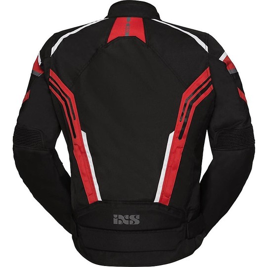 IXS Sport RS-400-ST Fabric Motorcycle Jacket Black Red