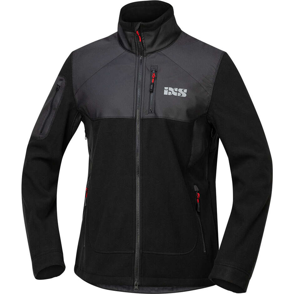 iXS TEAM WORKER Fleecejacke mit Stehkragen Schwarz