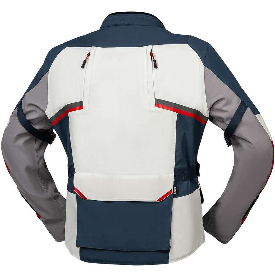 Ixs Toruster-STX 1.0 laminierte grau-blau-rote Motorradjacke