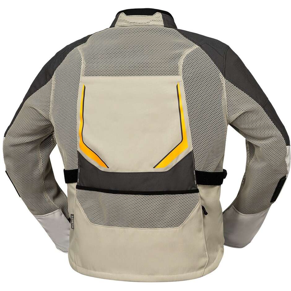 Ixs Tourster-BigAir 1.0 Summer Motorcycle Jacket Stone Grey-Dark Grey-Orange
