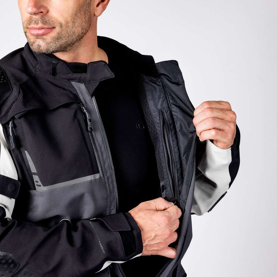 iXS Tourster-STX 2.0 Laminated Motorcycle Jacket Dark Grey - Black - Cool Grey - Shortened