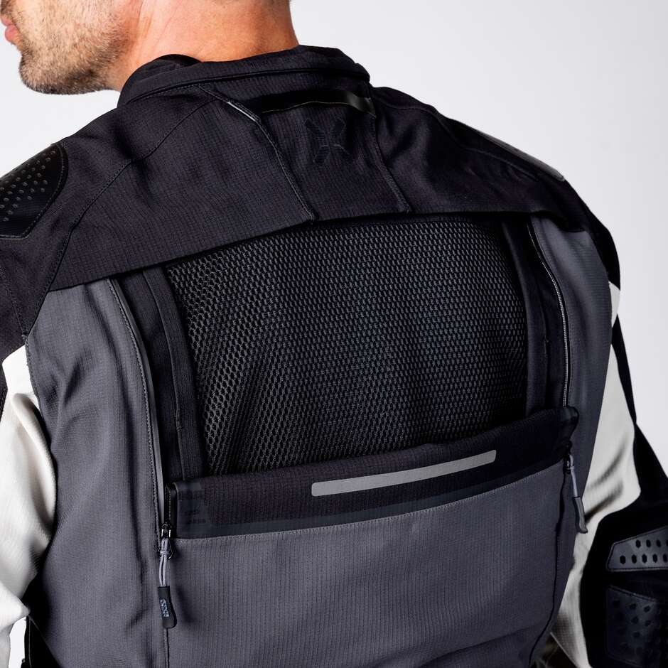 iXS Tourster-STX 2.0 Laminated Motorcycle Jacket Dark Grey - Black - Cool Grey - Shortened