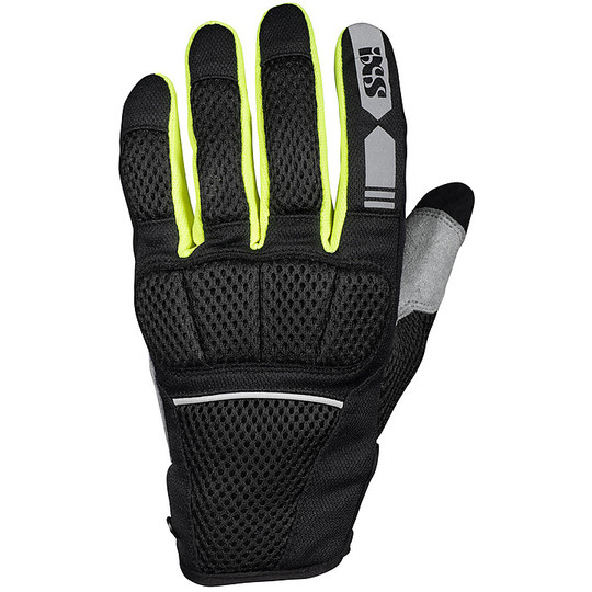 Ixs Urban Summer Motorcycle Gloves SAMUR-AIR 1.0 Black Yellow Fluo