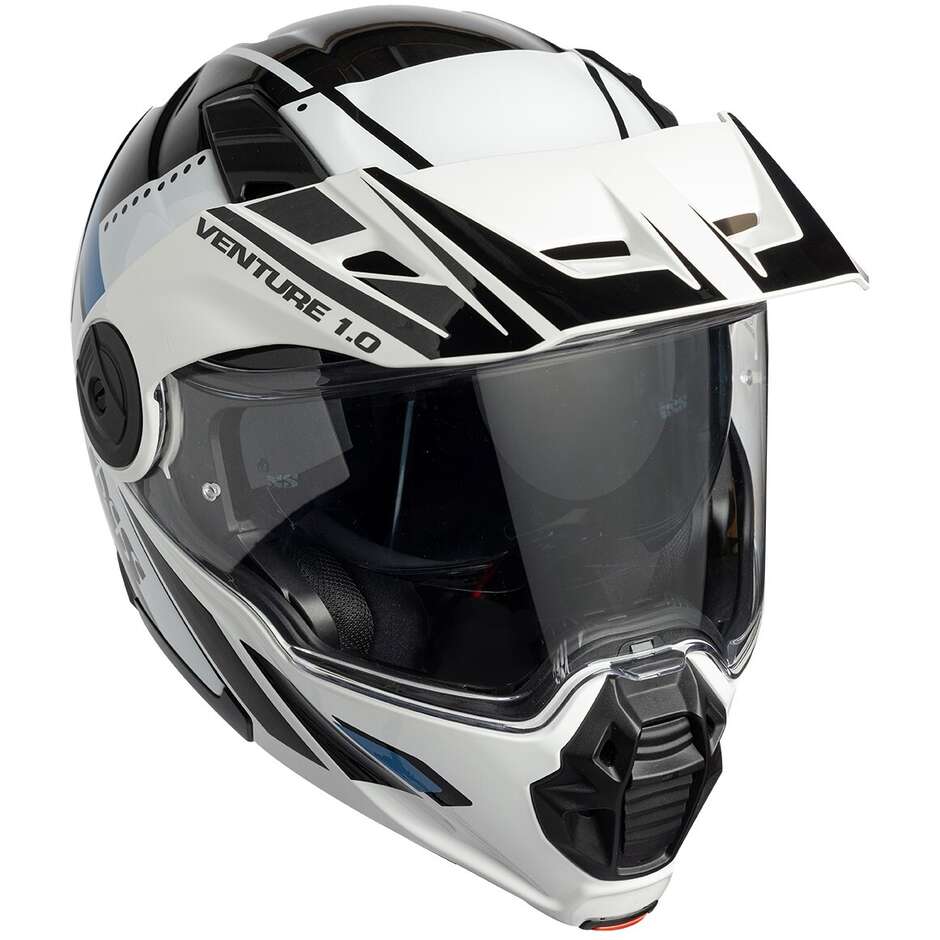 iXS Venture 1.0 Modularer Motorradhelm Schwarz Anthrazit Weiß